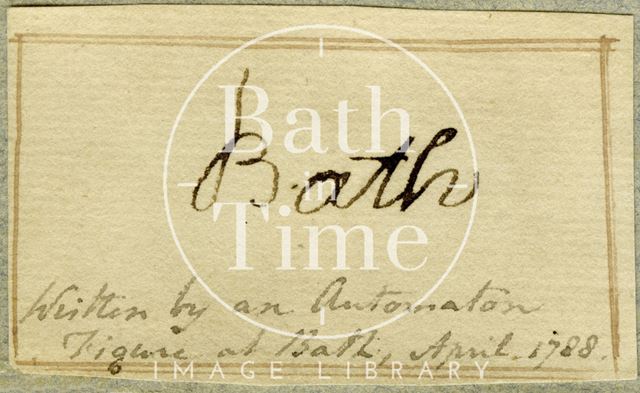 Bath Automaton signature 1788