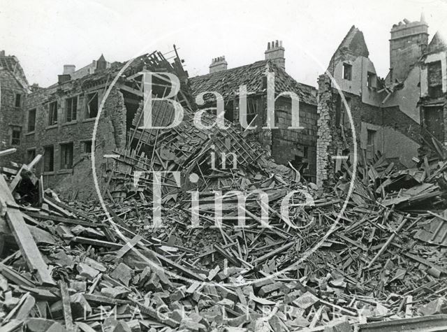 Bomb damaged Kingsmead Street, Bath 1942