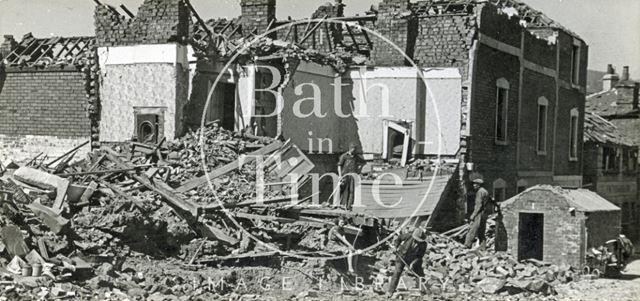 Bomb damaged Westmoreland Street, Bath 1942