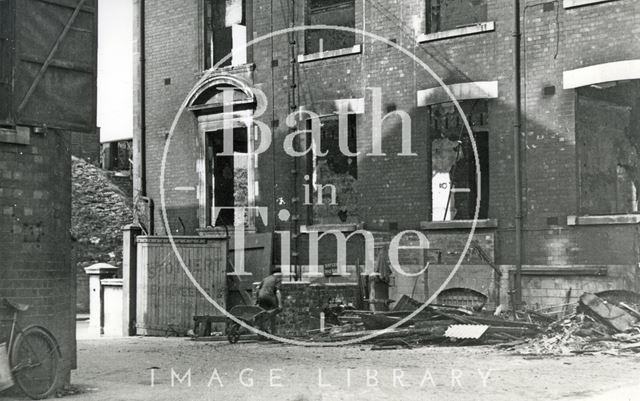 Bomb damaged Stothert & Pitt's Newark Works, Lower Bristol Road, Bath 1942