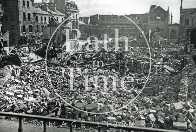 Bomb damaged Railway Street, Railway Road, Stanley Road and Manvers Street, Bath 1942