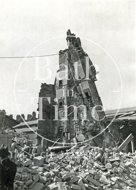 Demolition in James Street West, Bath 1942