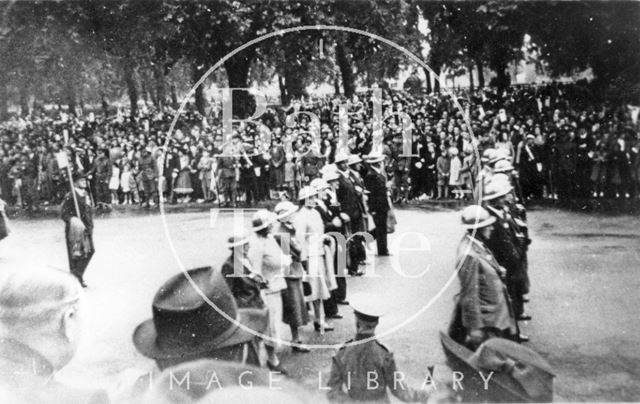 Bath members of the Home Guard, W.V.S., fire service, A.R.P. wardens etc., Hyde Park, London 1945