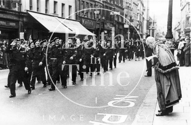 Victory or Stand Down Parade, High Street, Bath 1945