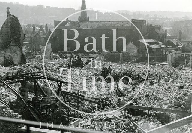 Holy Trinity Church from Kingsmead Street, Bath 1942