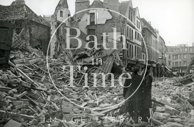 Bomb damaged Kingsmead Street, Bath 1942