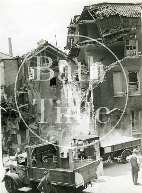 Bomb damaged houses, Bristol 1942