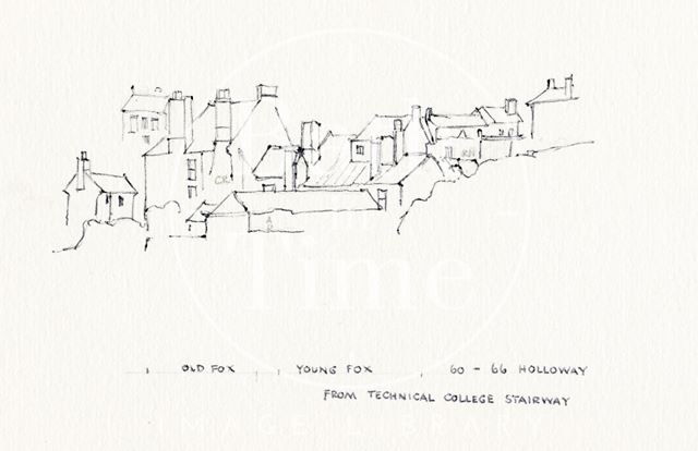 View of Holloway, Bath c.1967 - detail