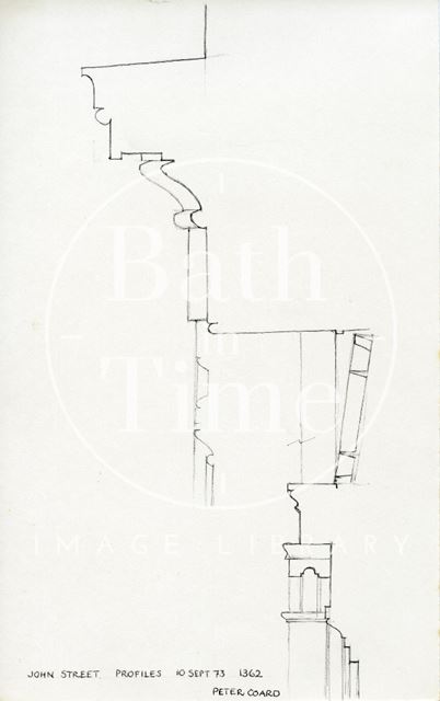 Doorway profile, 14, John Street, Bath 1973