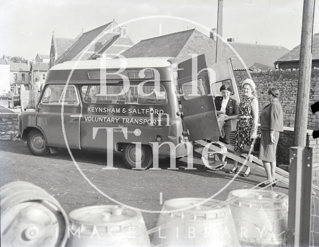 Keynsham and Saltford Voluntary Transport for the Handicapped minibus, Charlton Road, Keynsham, Somerset 1960s