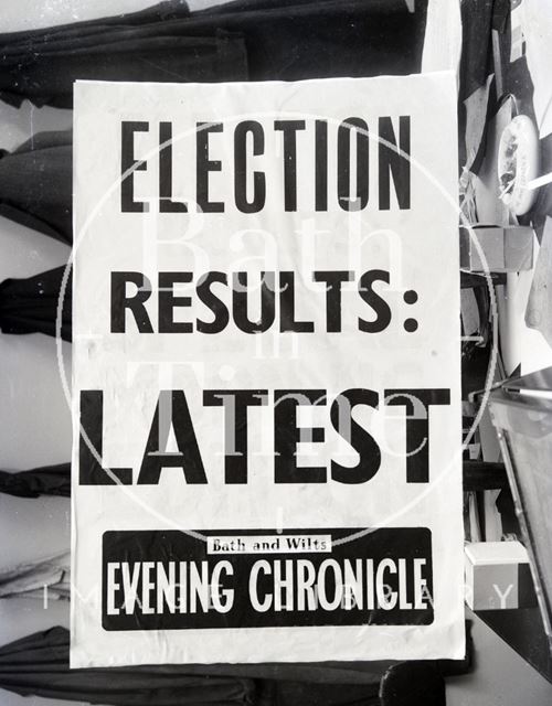 Election Results Latest poster, Bath 1960s