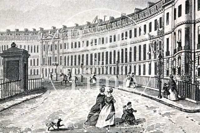 Lansdown Crescent, Bath c.1845