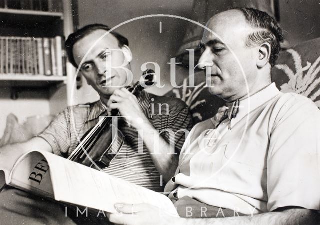 Yehudi Menuhin and Louis Ketner at the Bath Festival 1961