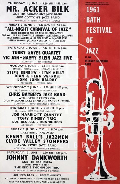 Bath Festival of Jazz programme 1961