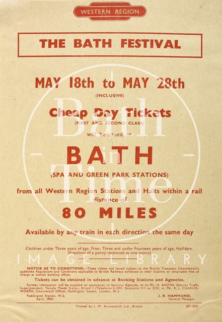 The Bath Festival railway poster 1960