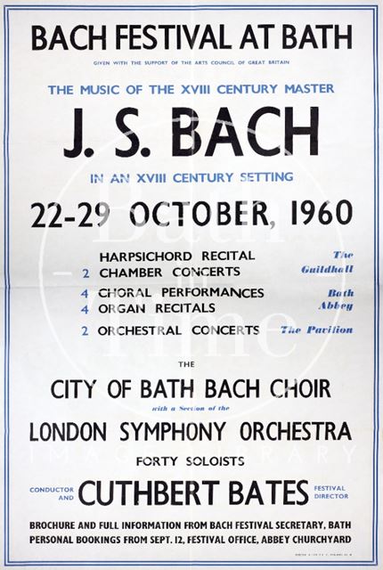 Bach Festival at Bath poster 1960