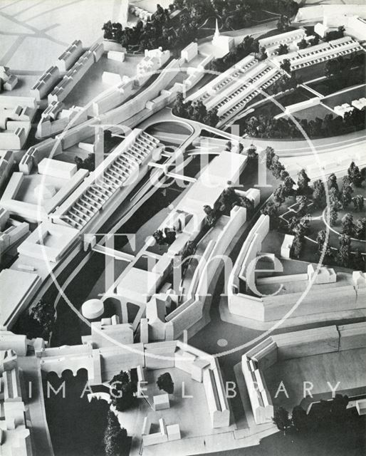 General view of the southwest and southeast quadrants from the south, Bath 1966