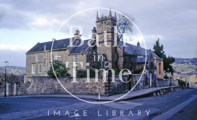 92, Holloway (previously Paradise Cottage) and St. Mary Magdalen's Chapel, Bath 1988