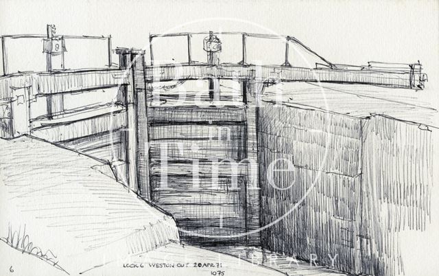 Lock 6, River Avon Navigation, Weston Cut, Brassmill Lane, Bath 1971