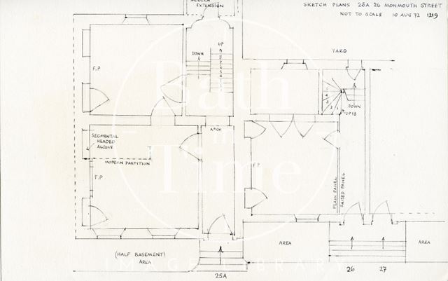 25a & 26, Monmouth Street, Bath 1972