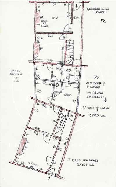 19, Moorfields Place and 7, Gay's Hill, Bath 1964