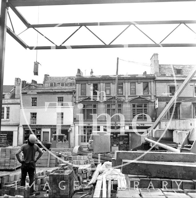 The Beaufort Hotel site looking across to Walcot Street, Bath 1972