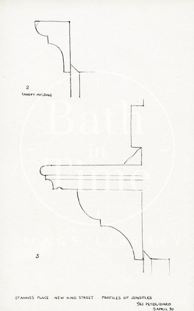 St. Ann's Place, New King Street, Bath 1970