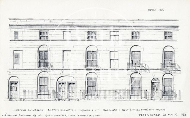 4 to 7, Norfolk Buildings, Bath 1973