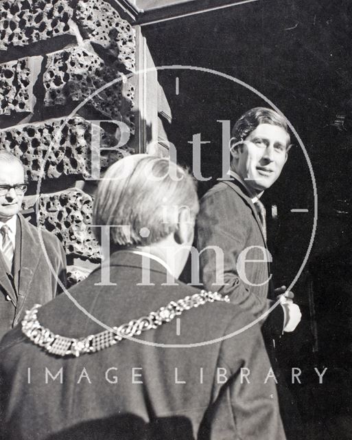 The Prince of Wales enters the Guildhall with the Mayor, Bath 1972