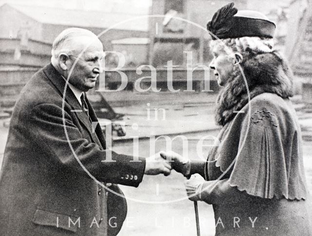 Queen Mary at Messrs. Stothert & Pitt Ltd., Bath 1944