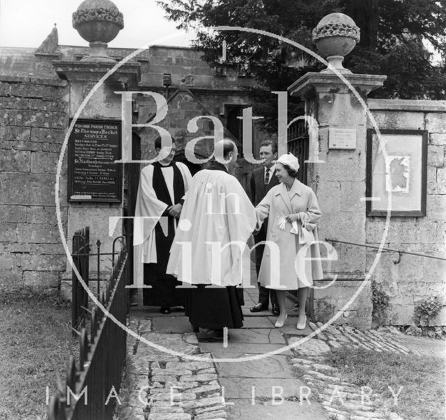 Princess Margaret and Lord Snowdon after early morning communion at Widcombe Parish Church, Bath 1963