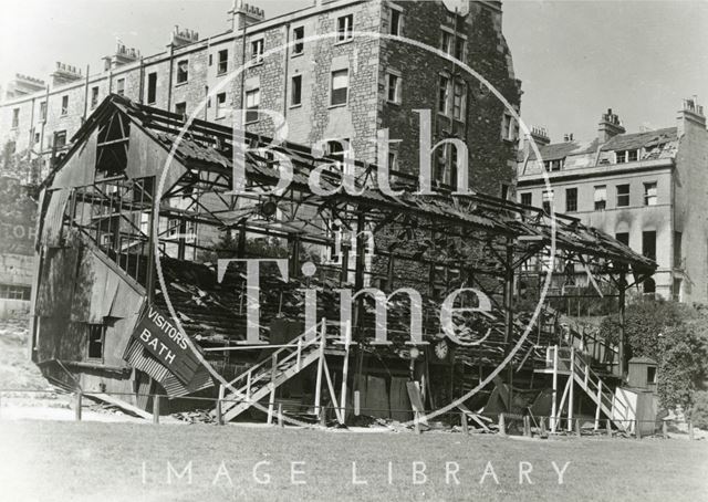 The remains of the Visitors Stand at the Recreation Ground, Bath 1942