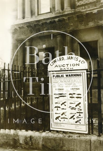 Wartime poster at the Circus, Bath c.1915