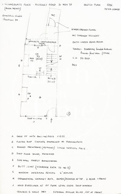 1, Summerlay's Place, Pulteney Road, Bath 1973