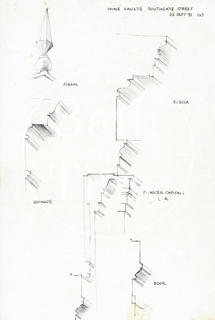 The Wine Vaults, 17 & 18, Southgate Street, Bath 1971