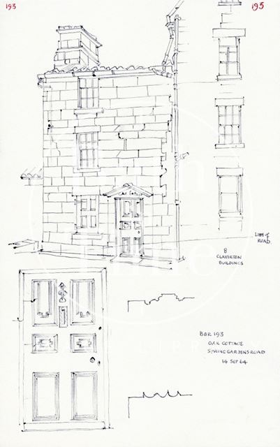 Oak Cottage, Spring Gardens Road, Bath 1964