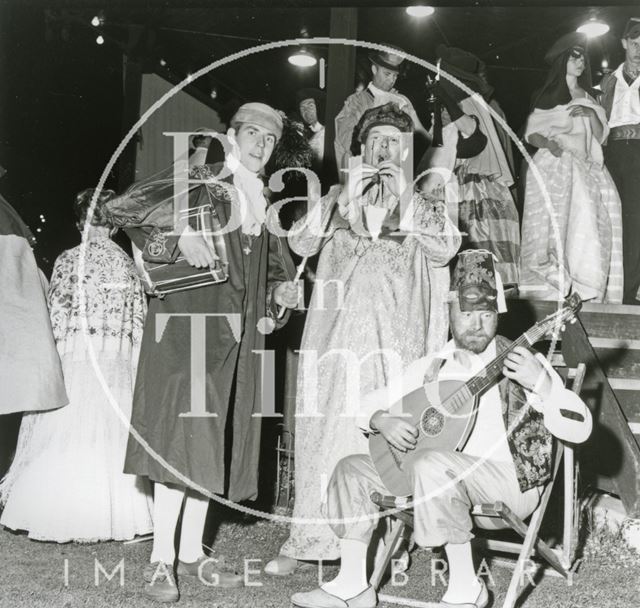 Guests masquerading as citizens of eighteenth century Venice at the Bath Festival 1962