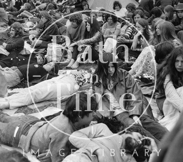 The 1970 Bath Blues Festival, crowds relaxing