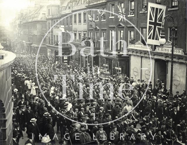 Return of the Active Service Section, Manvers Street, Bath 1901