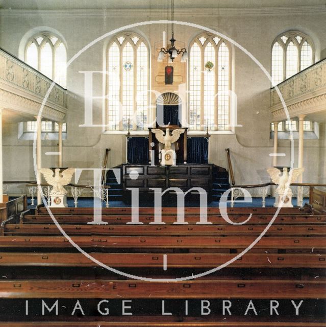 The interior of the United Reformed Church, Bath c.1990