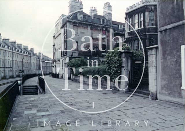 Vineyards and the entrance to the Countess of Huntingdon's Chapel, Bath 1980s