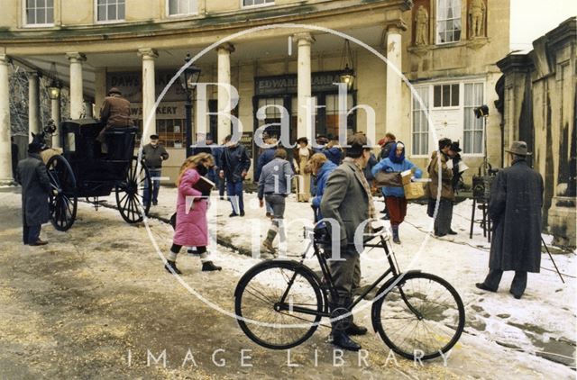 Filming in Bath Street, Bath 1987