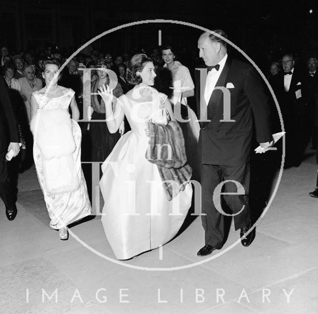 Princess Margaret with Ted Leather, chairman of the Bath Festival Society 1962