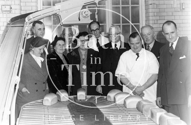 The opening of Bath Co-operative Society's new bakery extension in Melcombe Road c.1963