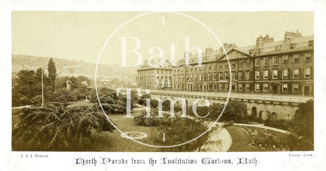 North Parade from the Institution Gardens, Bath c.1865