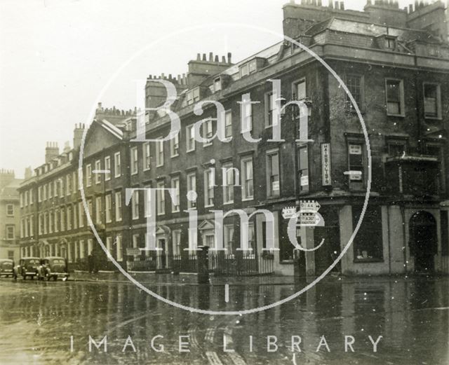 North Parade and the corner of Pierrepont Street, Bath 1945