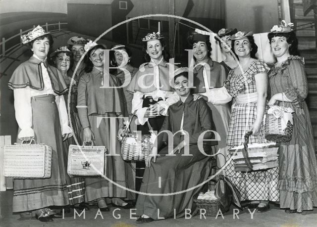 Female cast members of Bath Operatic Dramatic Society (B.O.D.S.) production of Oklahoma in 1963