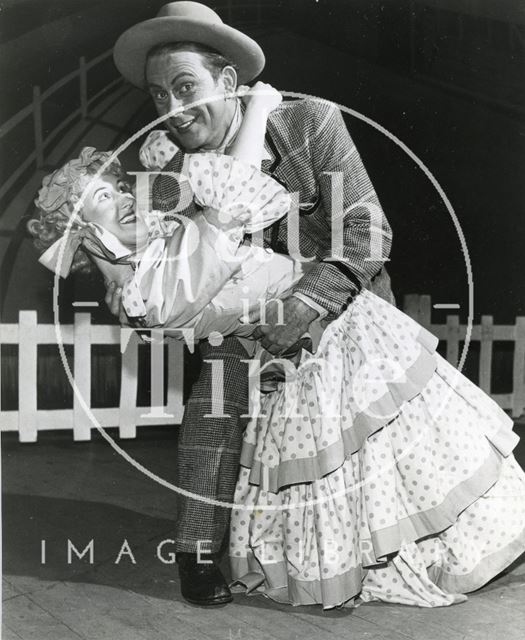 Bath Operatic Dramatic Society (B.O.D.S.) members Annie and Ali strike a pose during rehearsals for Oklahoma in 1963