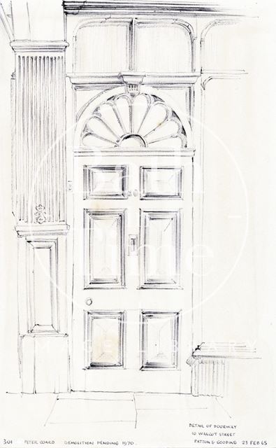 Front door, 10, Walcot Street, Bath 1965