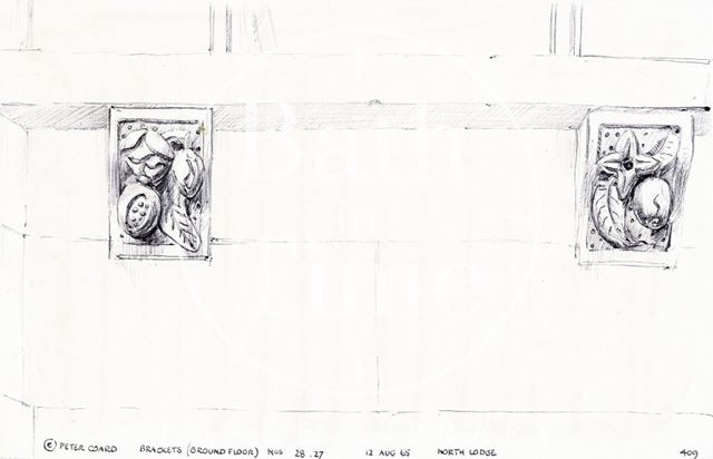 Ground floor brackets, North Lodge, Warminster Road, Bath 1965